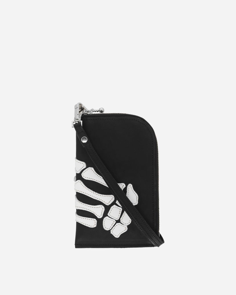Tegnebog KAPITAL Bone Hand Zip Neck Pouch Sort | EK-1679XG 1