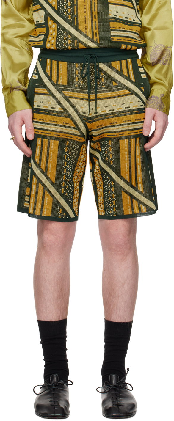 Shorts Ahluwalia Ahluwalia Kalonji Knit Shorts Grøn | M-AHLU-KN009-SS23-YA03-GR