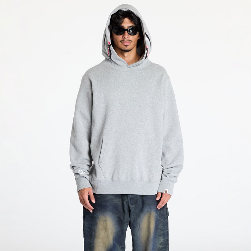 Sweatshirt BAPE Shark Pullover Hoodie Gray Grå | 001PPK801013M GRA
