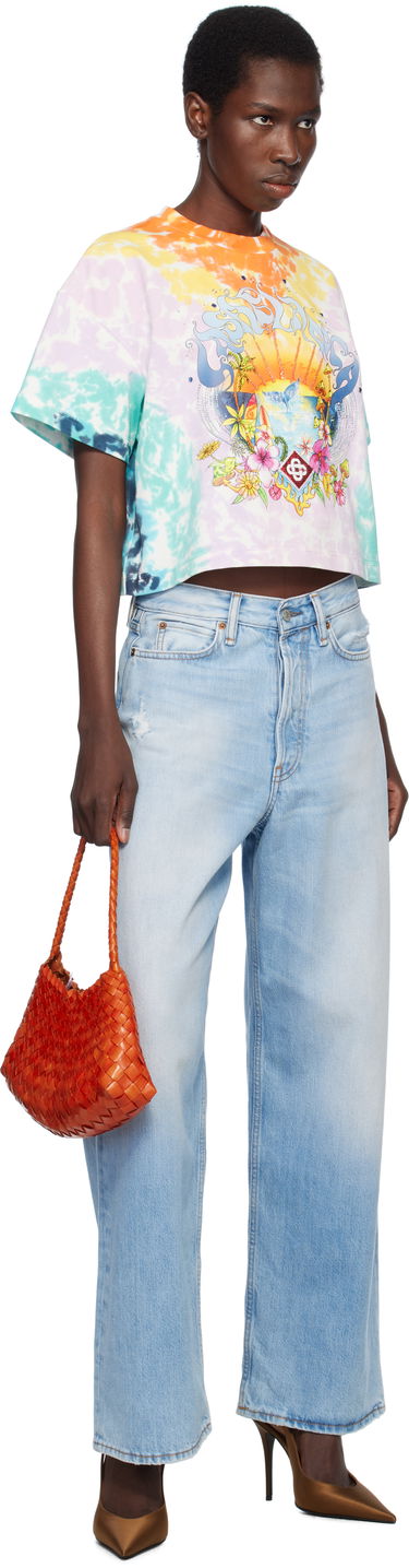 Crop top Casablanca Casablanca Surf Trip Tie-Dye Cropped T-Shirt Flerfarvet | WS25-JTS-037-01, 3