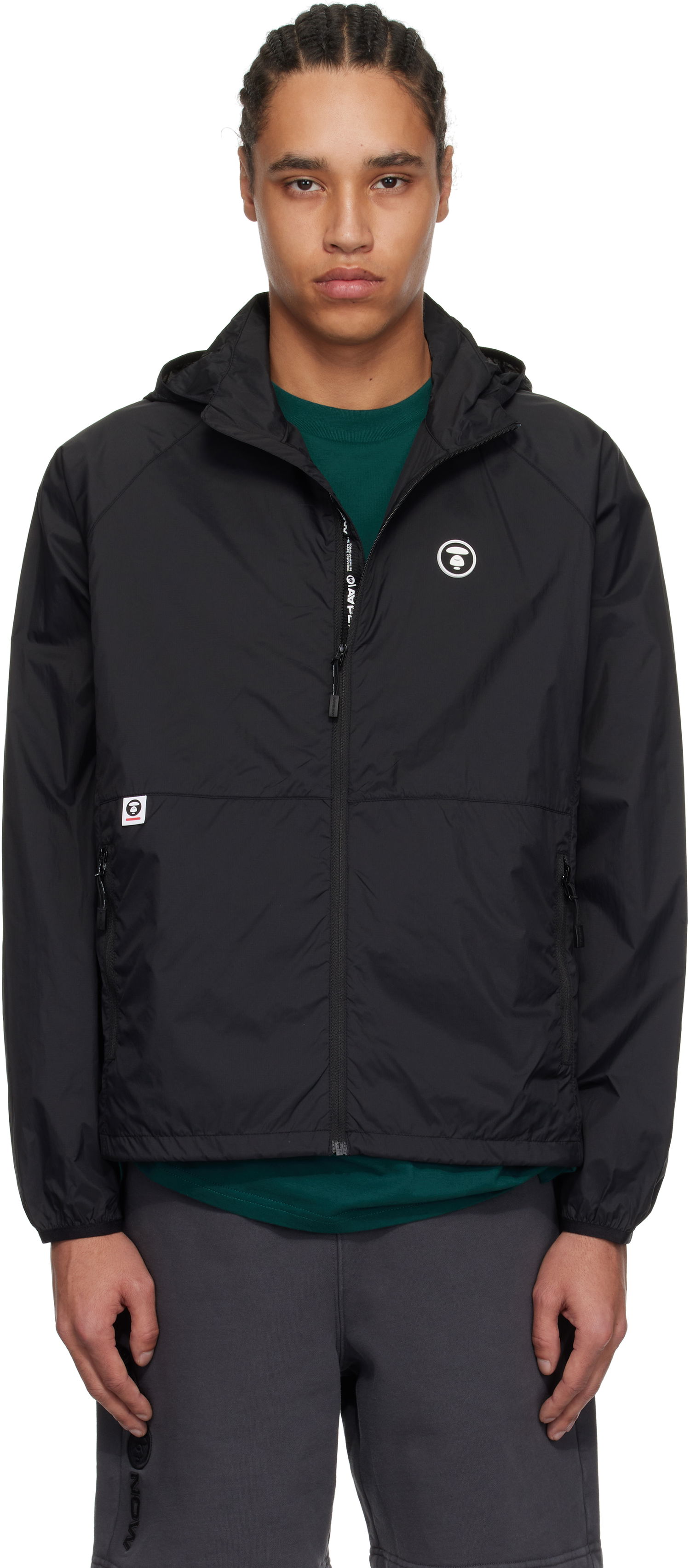 Vindjakke AAPE by A Bathing Ape AAPE by A Bathing Ape 'AAPE Now' Lightweight Jacket Sort | AAPLJM7704XXNBKX, 0