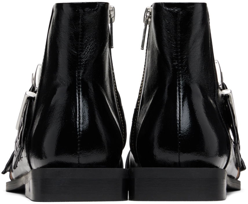 Jakke GANNI GANNI Feminine Buckle Flat Boots Sort | S2650, 1