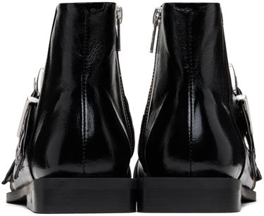 Jakke GANNI GANNI Feminine Buckle Flat Boots Sort | S2650, 1