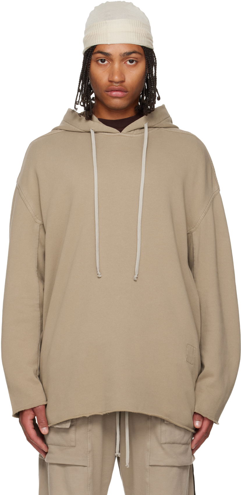 Sweatshirt Rick Owens DRKSHDW Concordians Peter Hoodie Beige | DU02E7280 FP