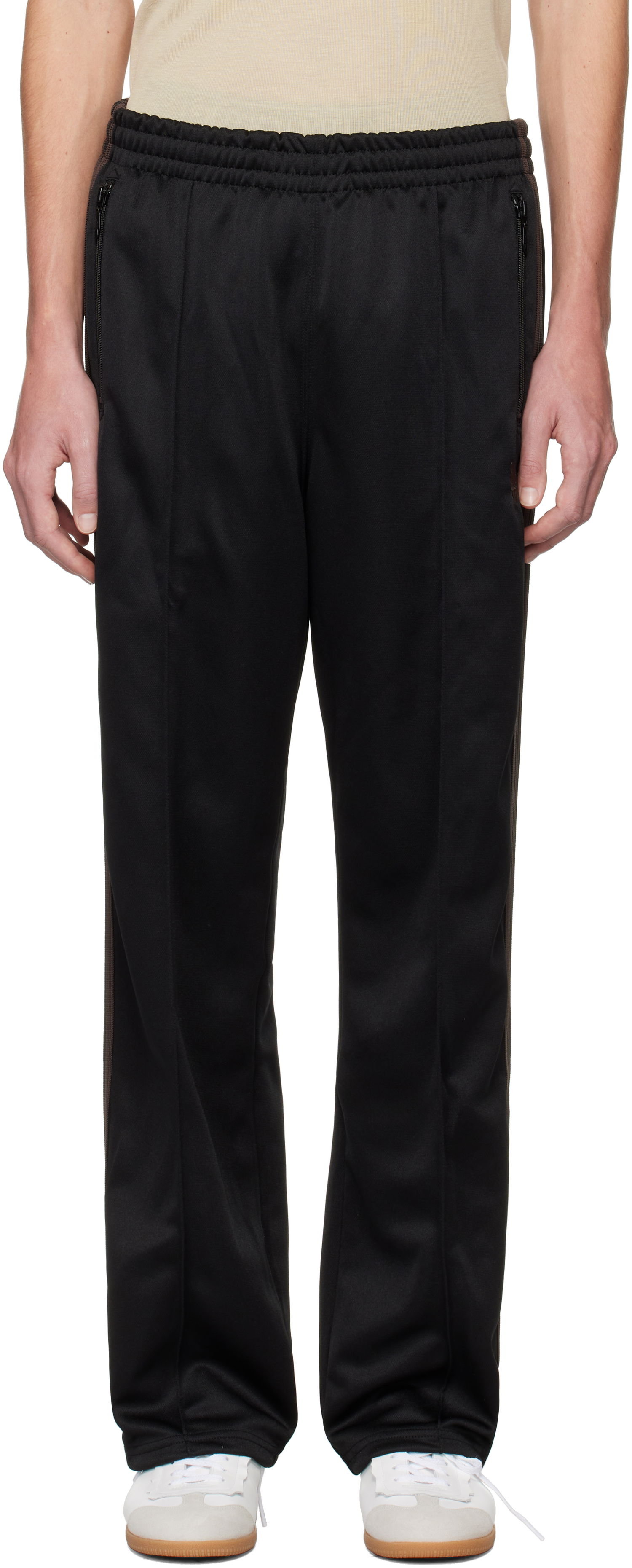 Joggingbukser Needles Track Pants Smooth Poly Sort | PU273, 0