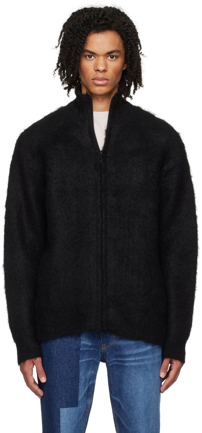 Sweater Needles Zipped Cardigan Sort | NS283, 0
