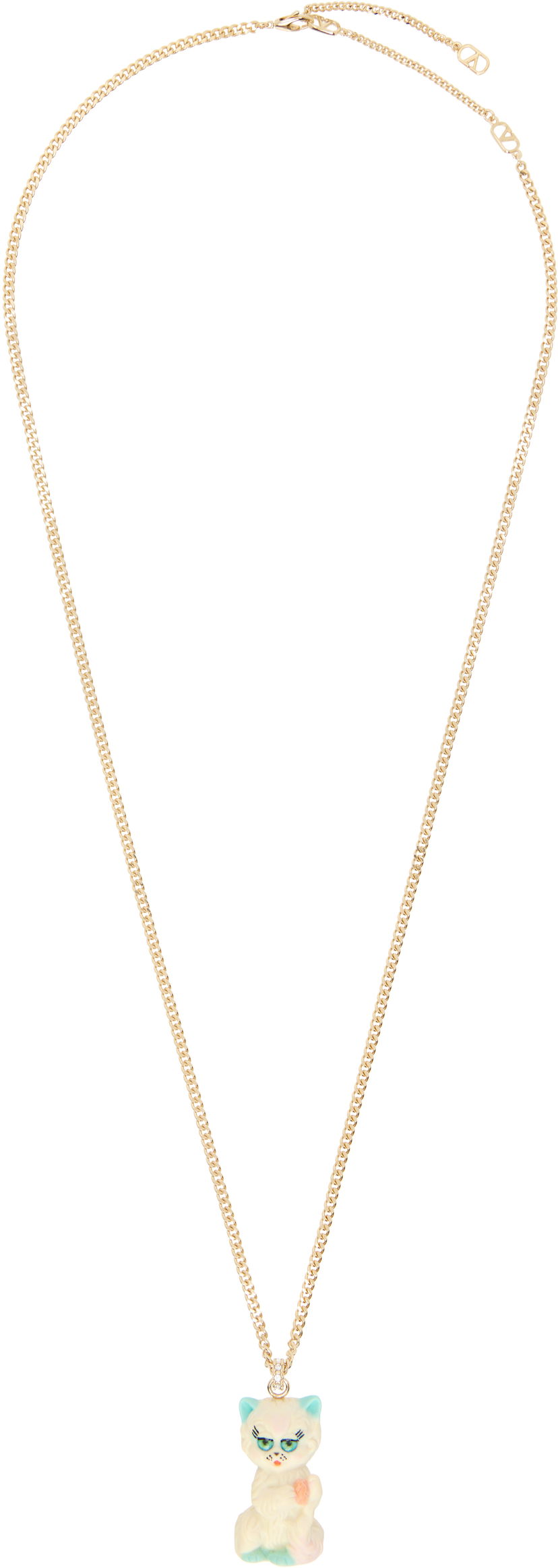Halskæde Valentino Valentino Garavani 'Le Chat De La Maison' Cat Pendant Necklace Gul | 7Y2J0AL5QYE