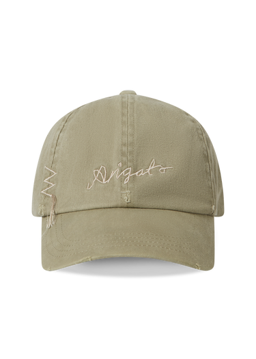 Kasket AXEL ARIGATO Distressed Cotton Cap Grøn | X3077002, 0