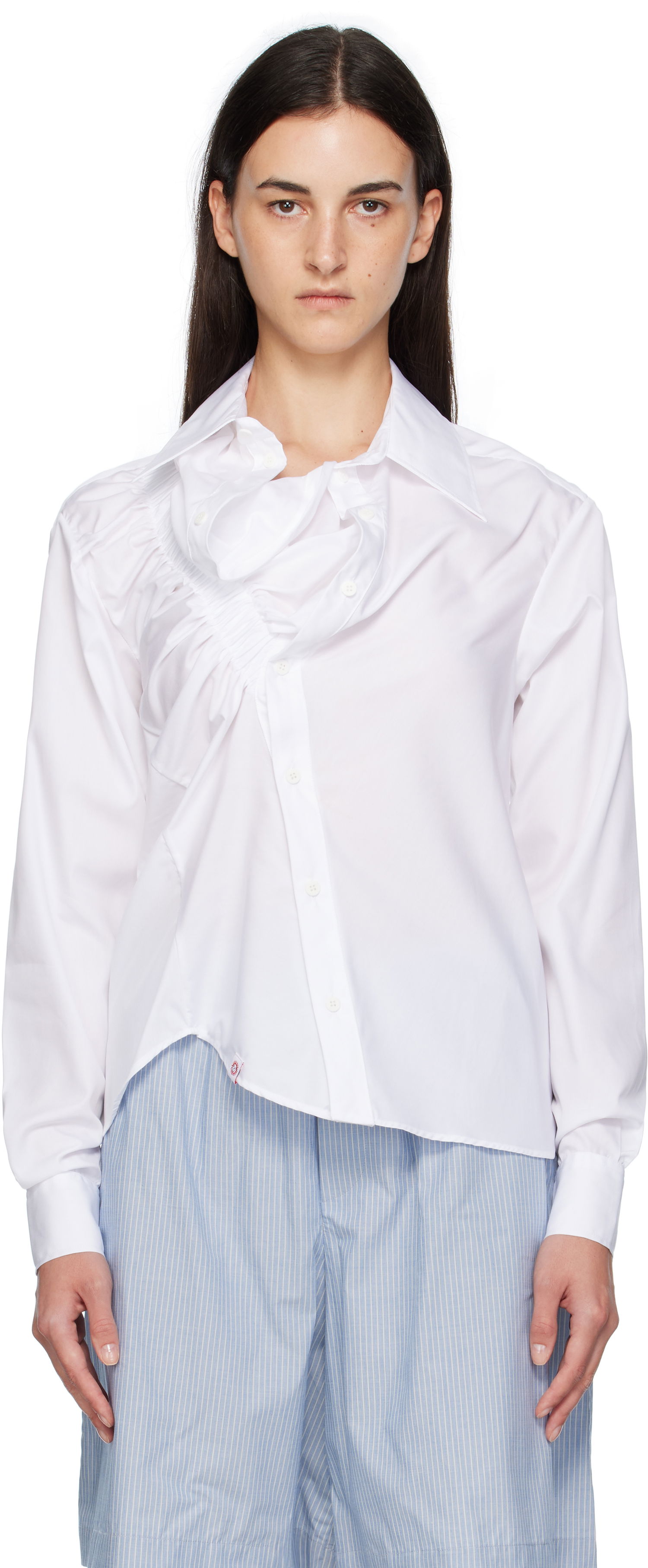 Skjorte Charles Jeffrey Loverboy Charles Jeffrey LOVERBOY Ruffle Shirt Hvid | 52070202, 0