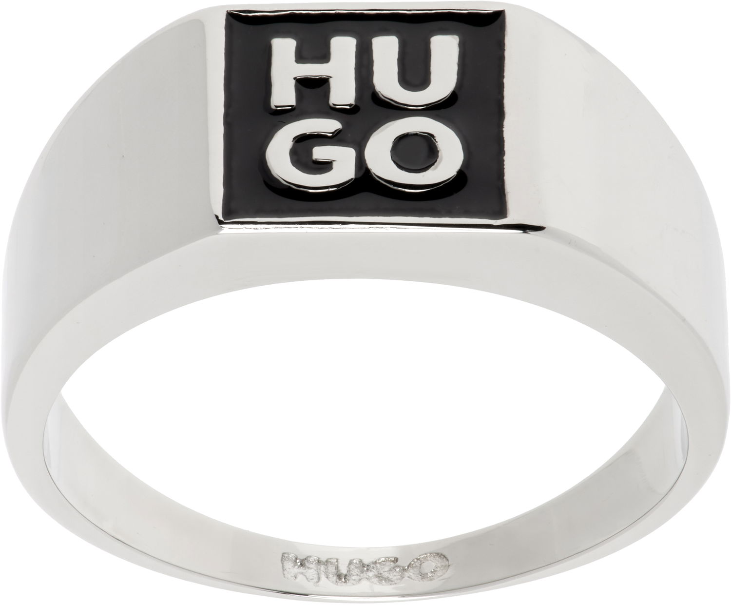 Ring BOSS Hugo Logo Enamel Ring Metalisk | 50544511, 0