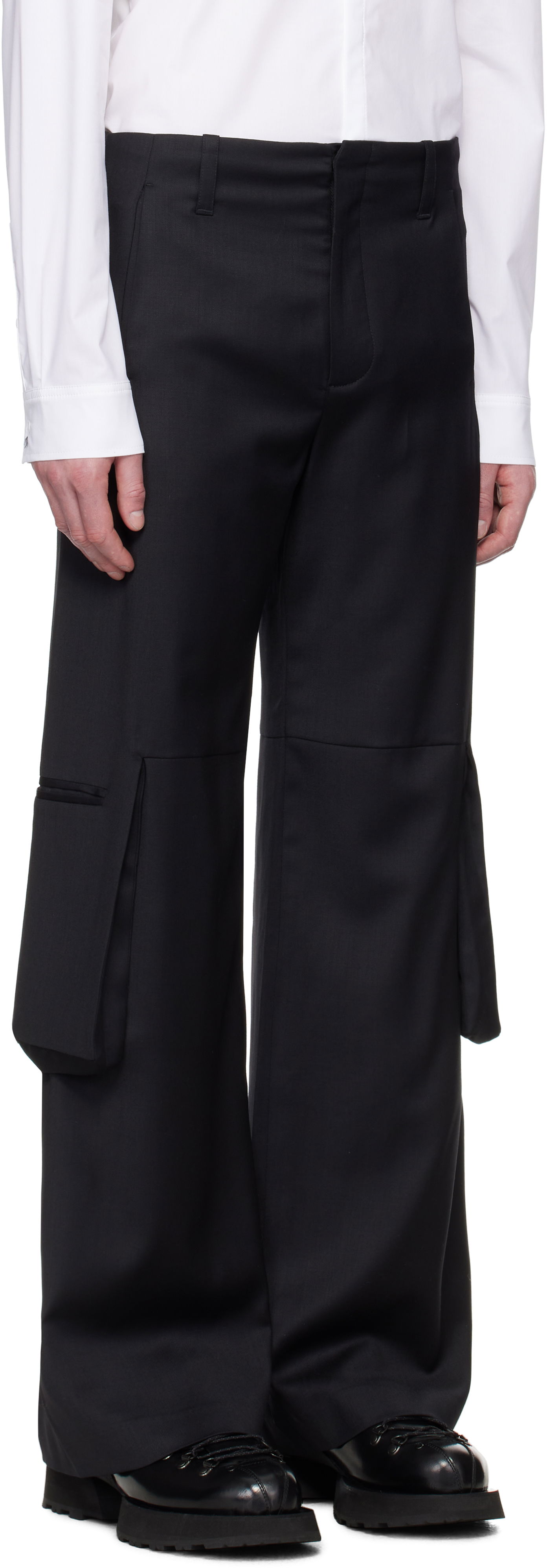Cargo bukser HELIOT EMIL HELIOT EMIL Ferro Tailored Cargo Pants Sort | SS25_M_10_198_BLK01, 1