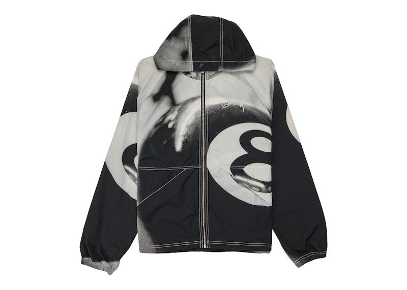 Vindjakke Stüssy 8 Ball Shell Jacket Sort | 115702_GRSC