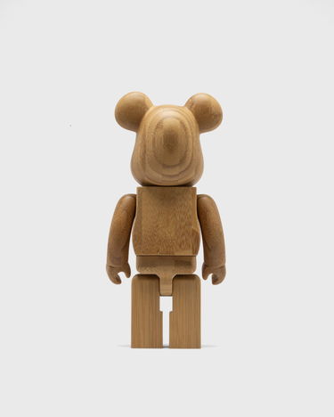 Collectible Medicom Toy KARIMOKU BAMBOO BEARBRICK 400% Brun | MED2353, 1