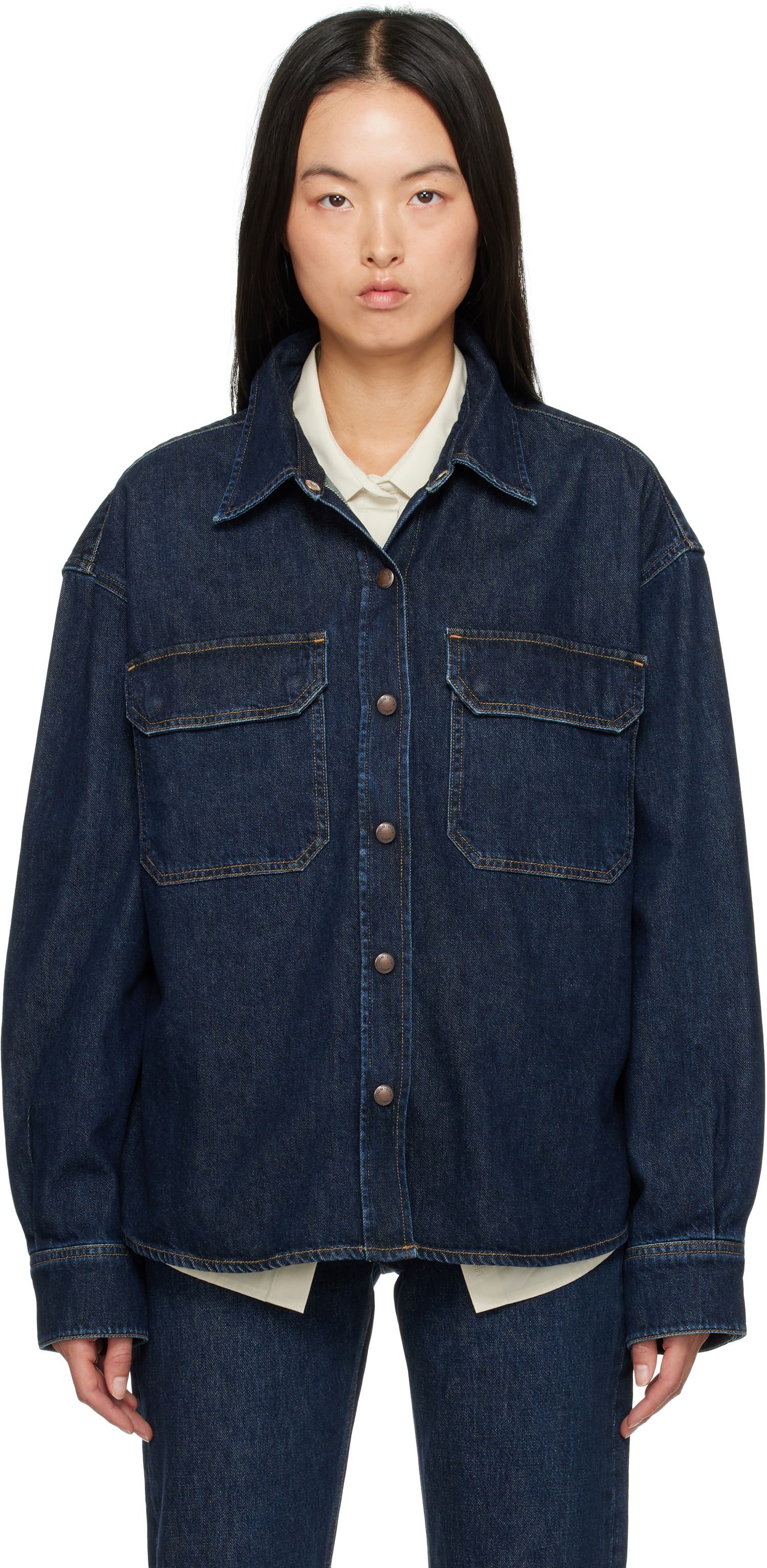 Skjorte AGOLDE Gwen Slice Denim Shirt Blå | A7299-1547, 0