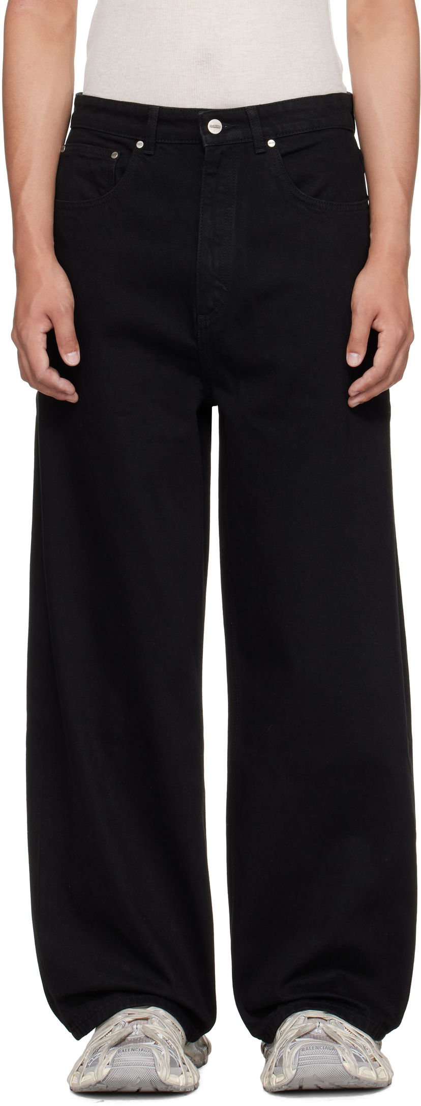 Jeans Han Kjøbenhavn Han Kjobenhavn Baggy Jeans Sort | M-134348