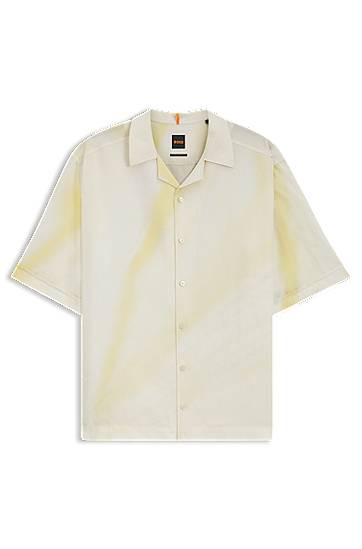 Skjorte BOSS Relaxed Fit Printed Shirt Gul | 50543525