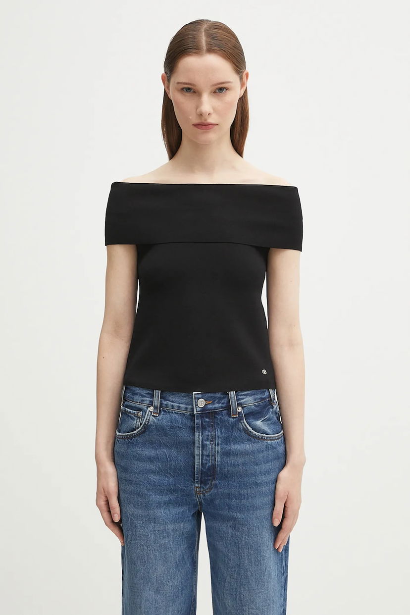 Tanktop Anine Bing Anine Bing Francis Off-The-Shoulder Knit Top Sort | A.09.11203