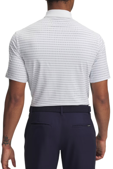 Polo skjorte Under Armour Drive Chill Printed Polo Hvid | 1389597-102, 2
