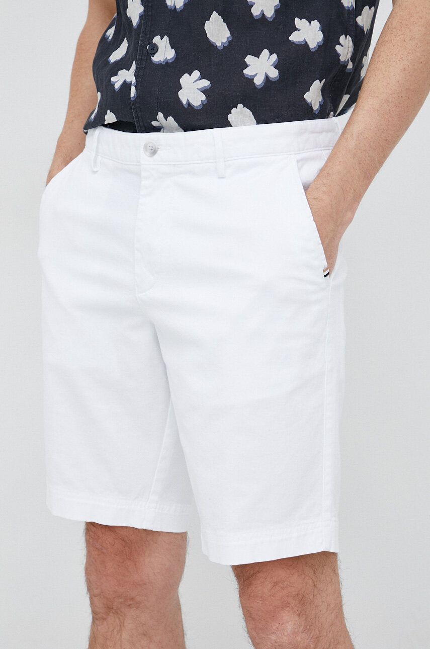 Shorts BOSS Slim Fit Strech-Cotton Shorts Hvid | 50487993, 0