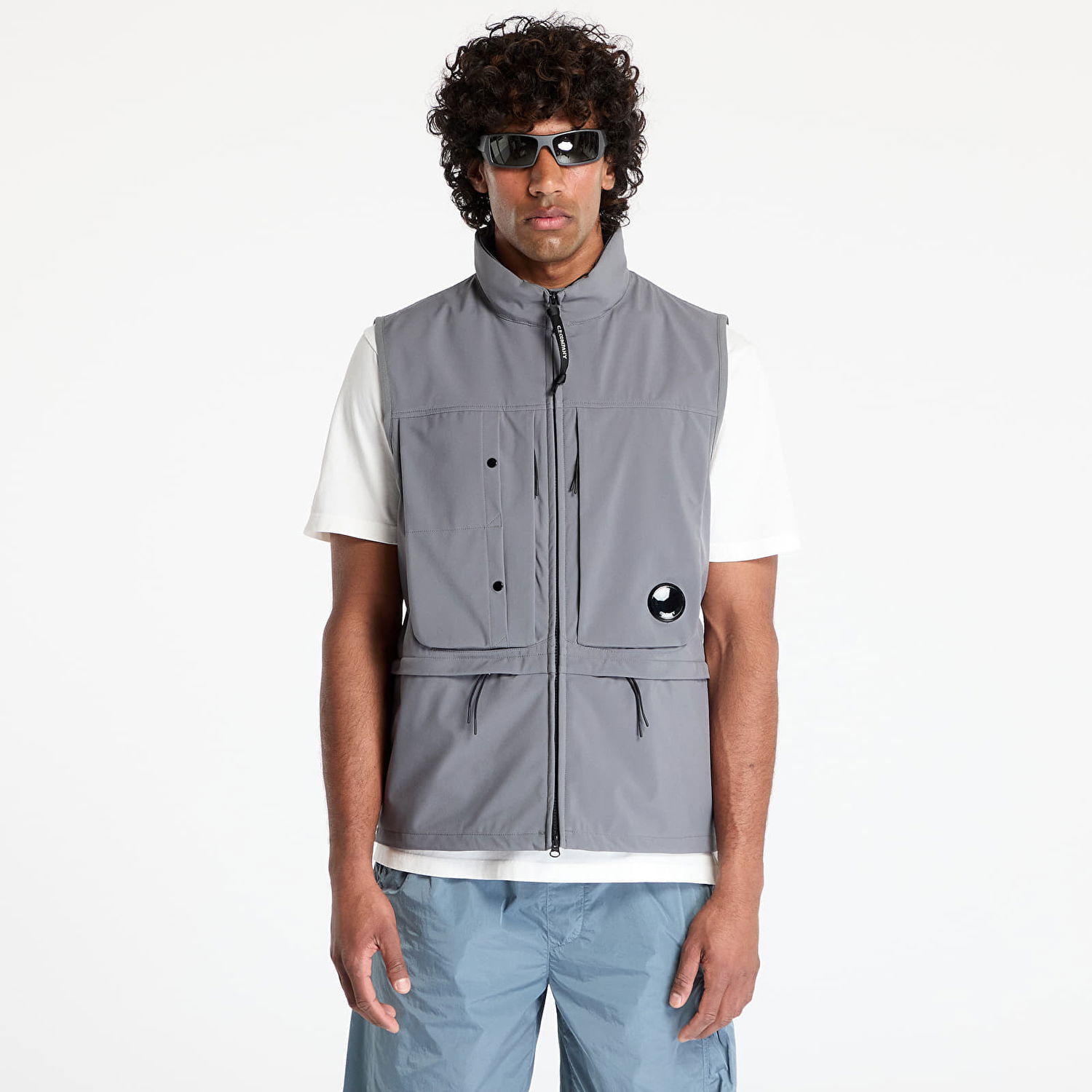 Vest C.P. Company C.P. Company Shell-R Hooded Vest Grå | 18CMVE132A005968A-935, 0