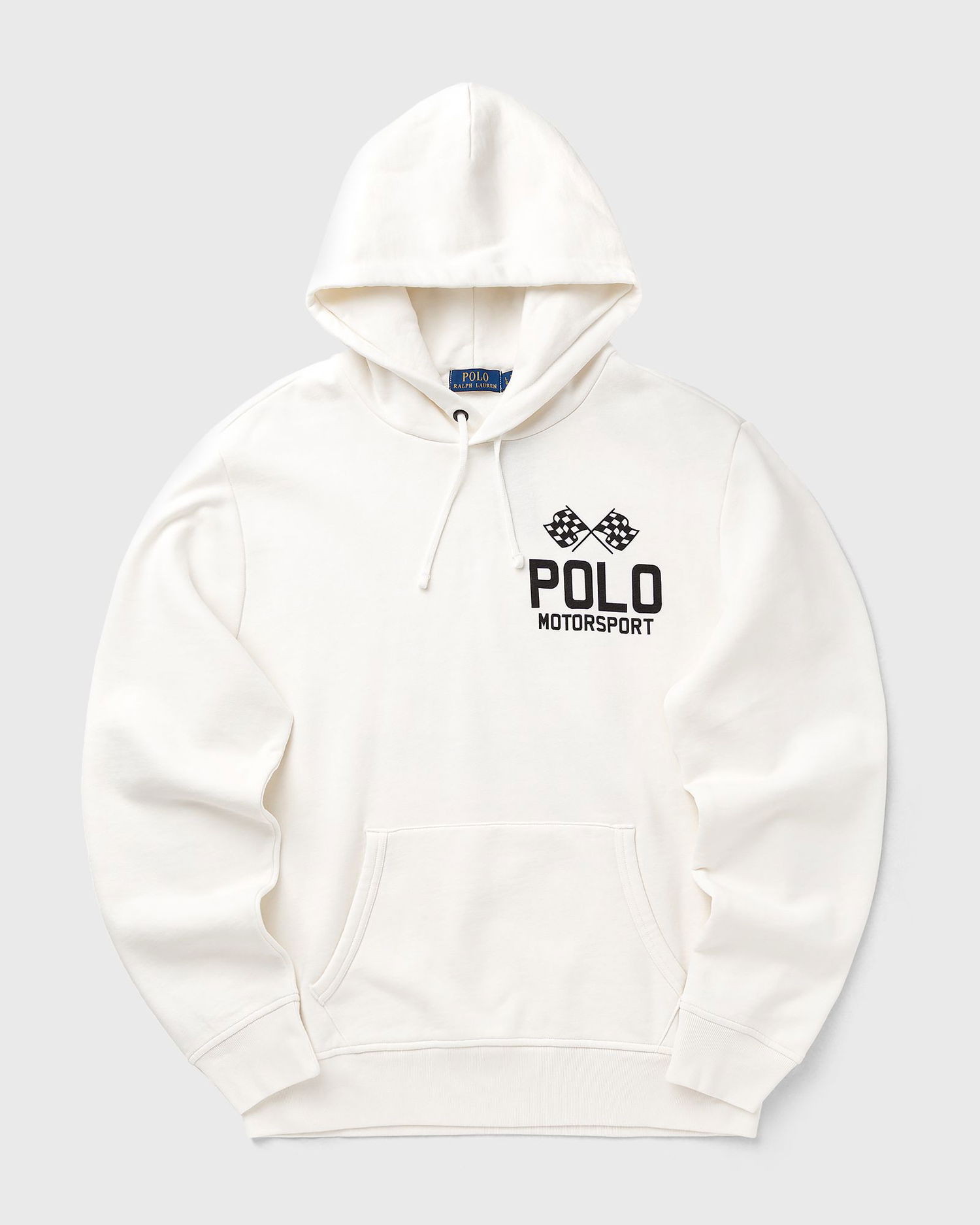 Sweatshirt Polo by Ralph Lauren Polo Motorsport Long Sleeve Hoodie with Kangaroo Pocket Hvid | 710972613001, 0