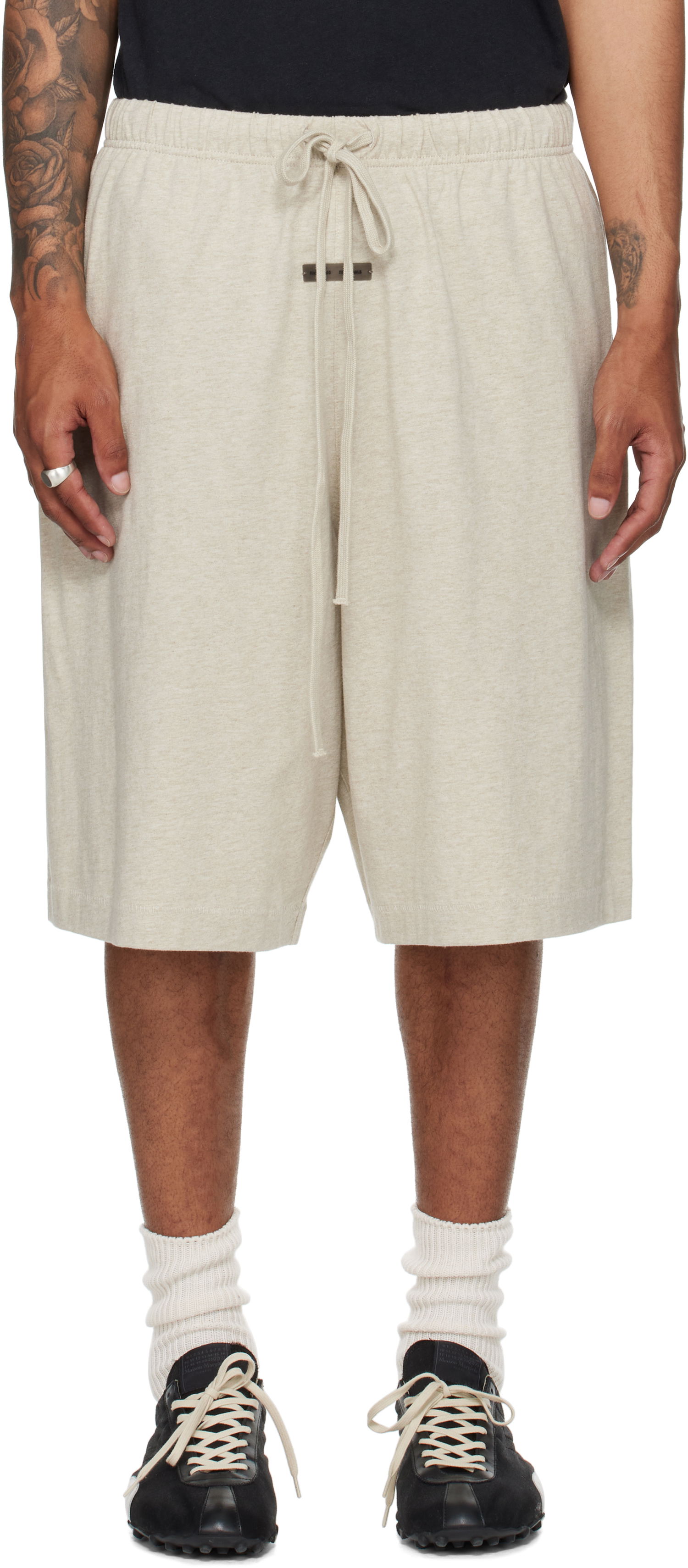 Shorts Fear of God Fear of God ESSENTIALS Jersey Basketball Shorts Beige | 160SP254612F, 0