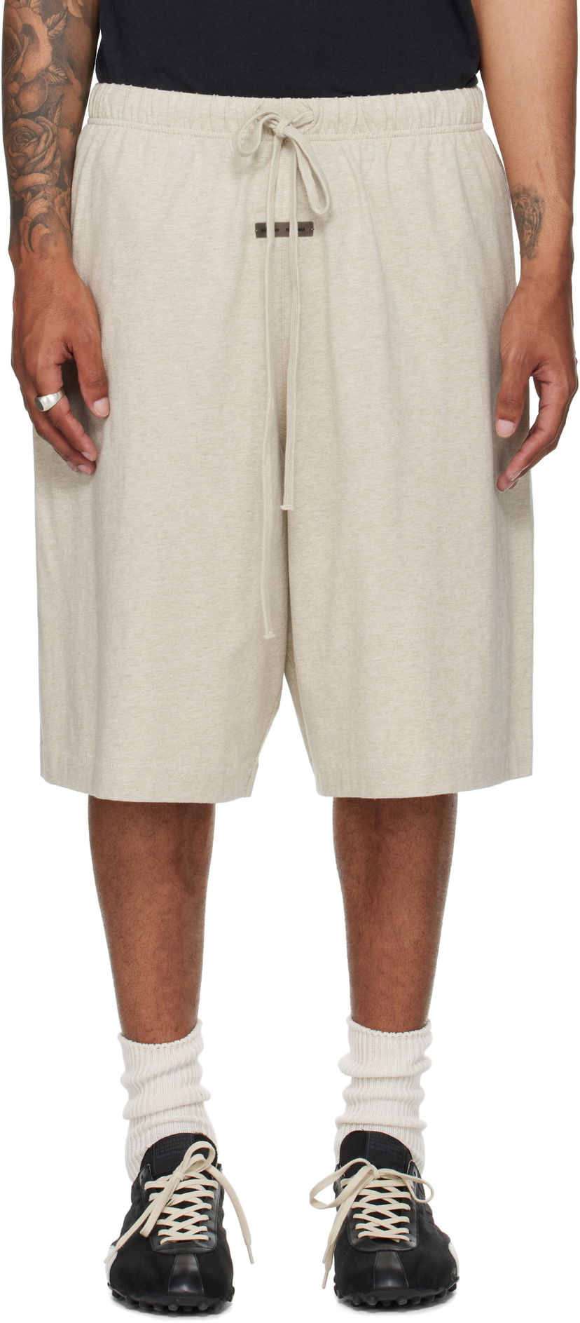 Shorts Fear of God Fear of God ESSENTIALS Jersey Basketball Shorts Beige | 160SP254612F