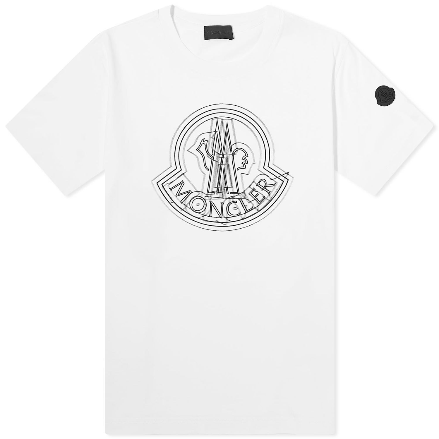 T-shirt Moncler Large Logo T-Shirt Hvid | 8C000-28-89A17-001, 0