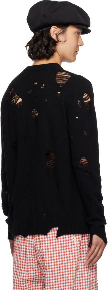 Sweater Charles Jeffrey Loverboy Charles Jeffrey LOVERBOY Distressed Logo Knit Sweater Sort | 54090401, 2