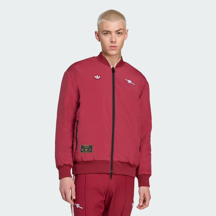 Bomberjakke adidas Performance Arsenal Terrace Icons Bomber Jacket Rød | JM9404