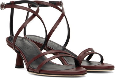 Tilbehør Aeyde Aeyde Maeve Leather Heeled Sandals Bourgogne | A11-HS-PRAR55ST156-SS25-955-007, 3