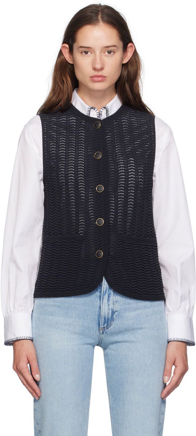 Vest rag & bone rag & bone Elisa Knit Vest Sort | WAS24F071UG71