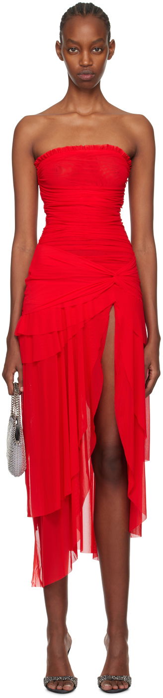 Kjole GUIZIO Guizio Lyla Twist Midi Dress Rød | R24414K027, 0