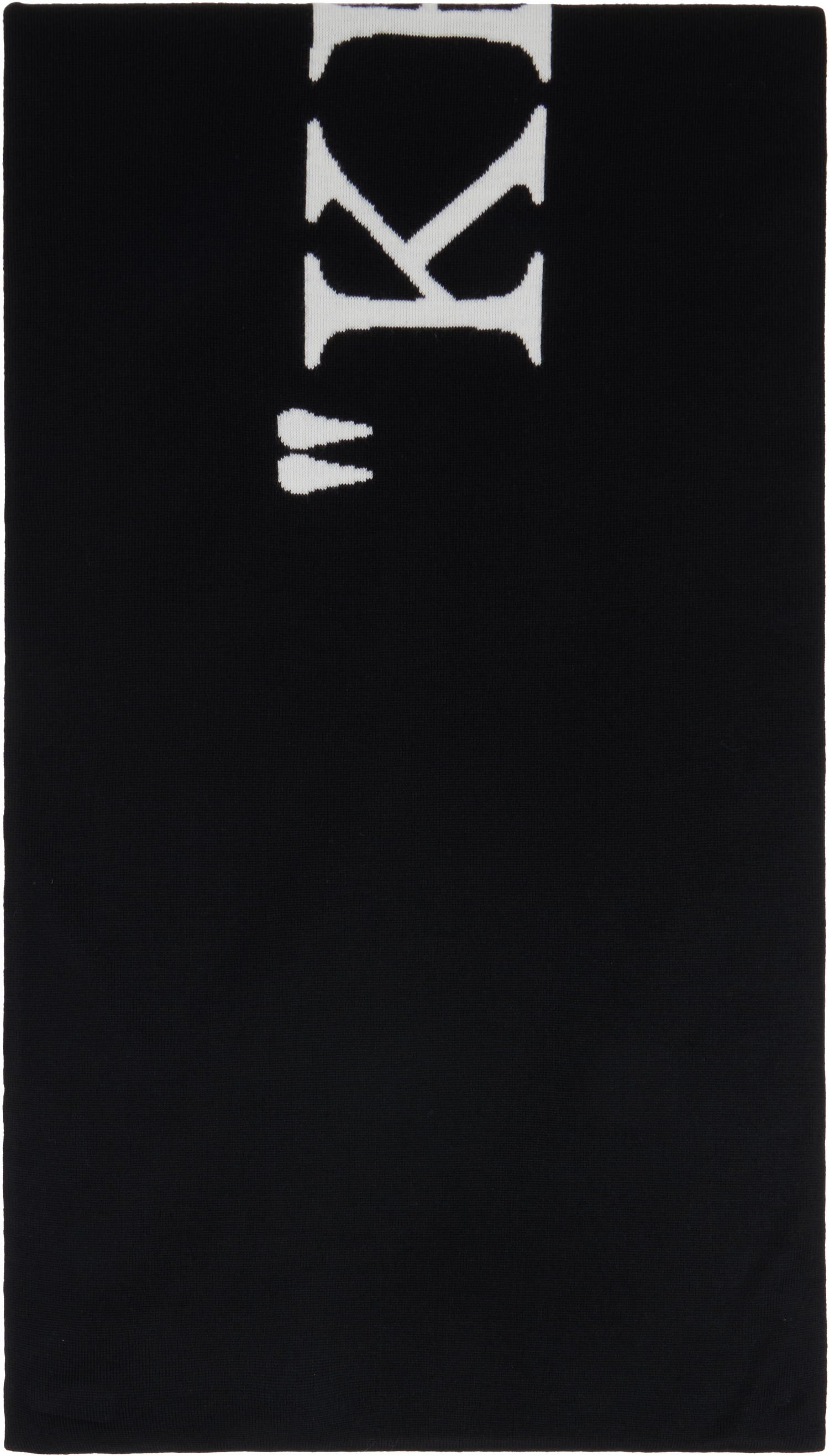 Tørklæde Off-White Scarf Sort | OWMA068F24KNI0011001, 0