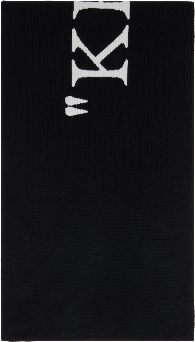 Tørklæde Off-White Scarf Sort | OWMA068F24KNI0011001
