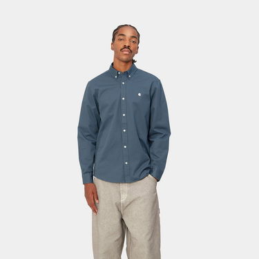 Skjorte Carhartt WIP L/S Madison Shirt "Ore / Wax" Mørkeblå | I023339_1RE_XX, 2