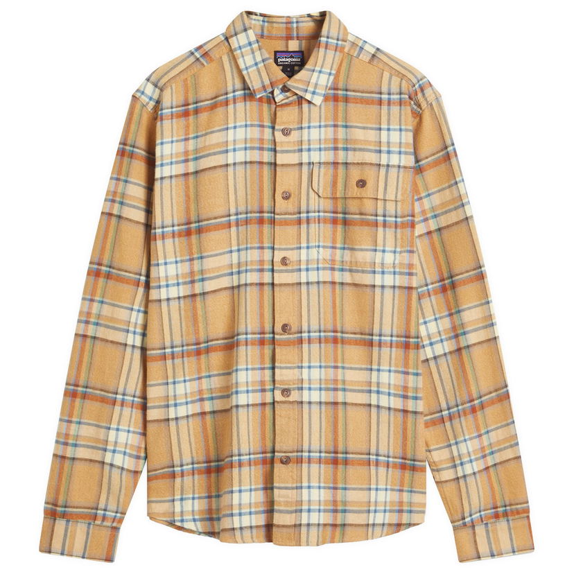 Skjorte Patagonia Lightweight Fjord Flannel Shirt, Size Large Beige | 42410-DMBT