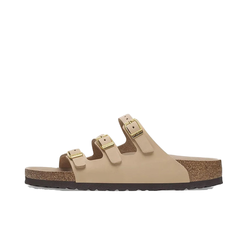 Sneakers og sko Birkenstock Birkenstock Florida HEX Nubuck Slides Beige | 1029480