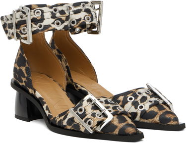 Sneakers og sko GANNI GANNI Buckle Open Cut Heels Brun | S2863, 3