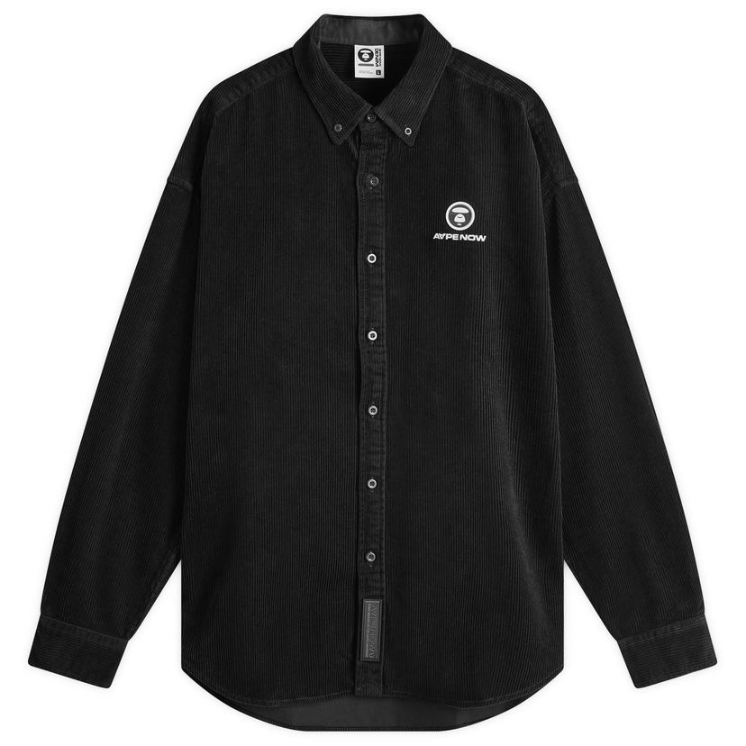 Skjorte AAPE by A Bathing Ape AAPE Now Corduroy Shirt, Size Large Sort | AAPSTM8499XXNBKX