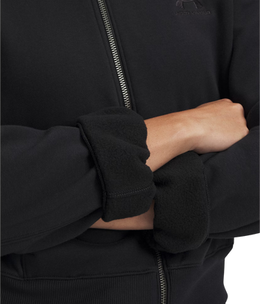 Sweatshirt Under Armour Icon Vida Fleece Cropped Full-Zip Hoodie Sort | 6003674-005, 4