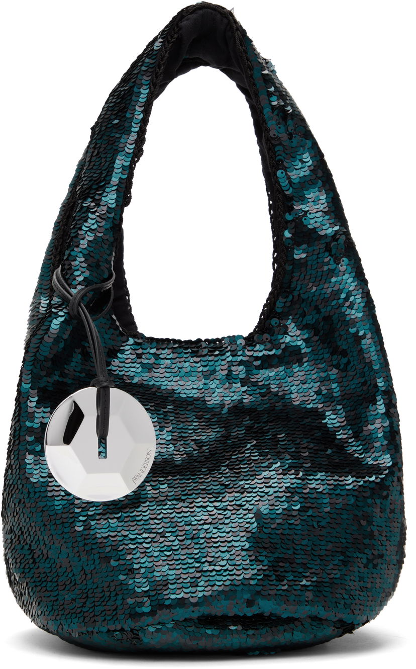 Håndtaske JW Anderson JW Anderson Mini Sequin Shopper Bag Grøn | HB0728-FA0230