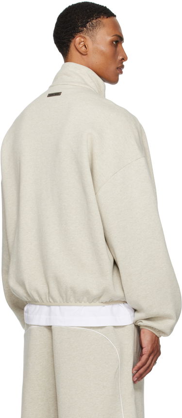 Jakke Fear of God ESSENTIALS Modern Fit Fleece Track Jacket Beige | 202SP256892F, 2
