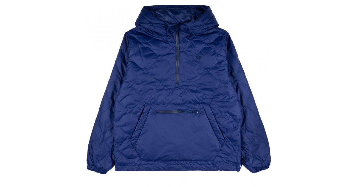 Puffer jakke adidas Originals Down Quilted Half-Zip Puffer Jacket Mørkeblå | h13589, 1
