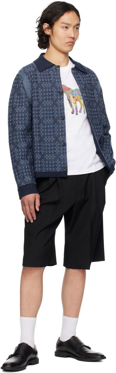 Sweater Paul Smith PS Paul Smith Geo Cotton Cardigan Blå | M2R-310Z-P22300-49, 3