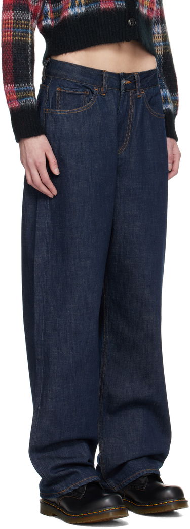 Jeans YMC Indigo Straight Leg Jeans Mørkeblå | Q4AZH, 4