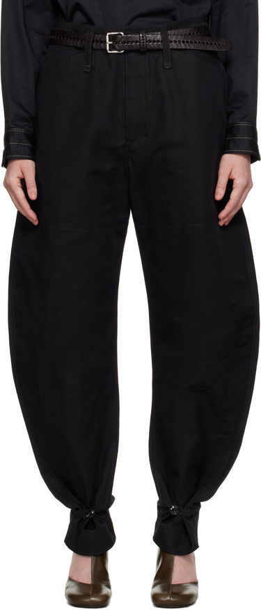 Bukser LEMAIRE Lemaire Tapered Tie-Hem Trousers Sort | PA1184 LF1350, 0