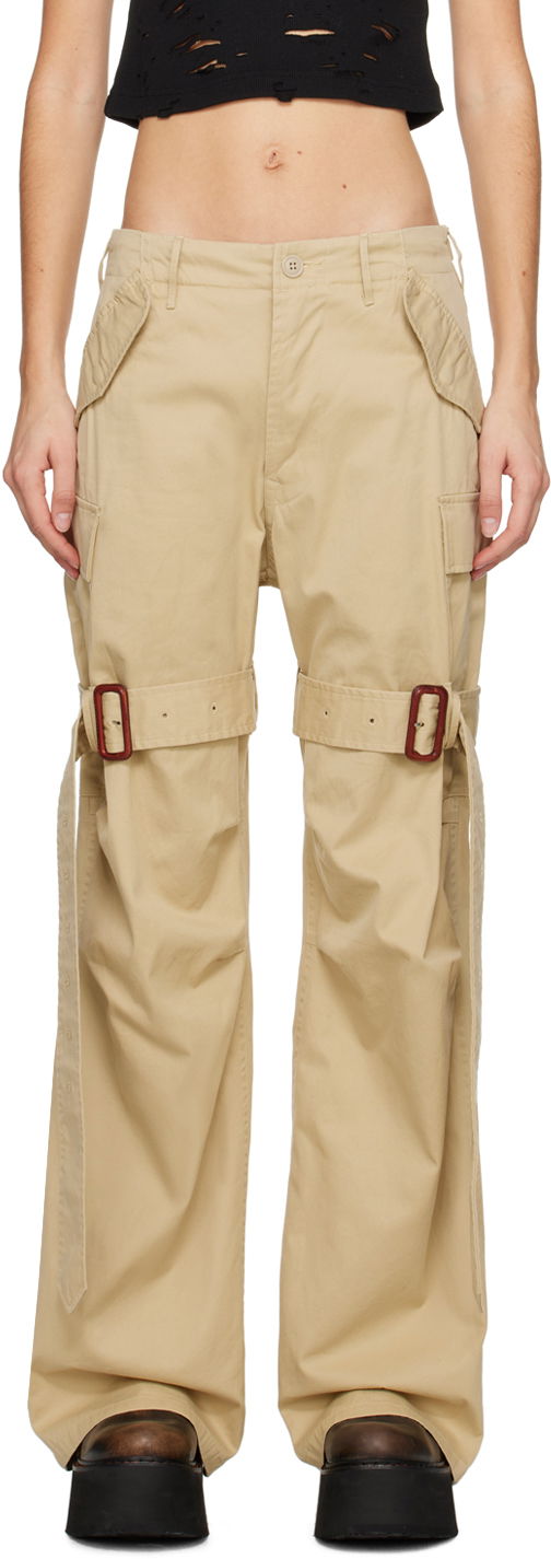 Cargo bukser R13 R13 Trench Cargo Pants Beige | R13WR243-R318B