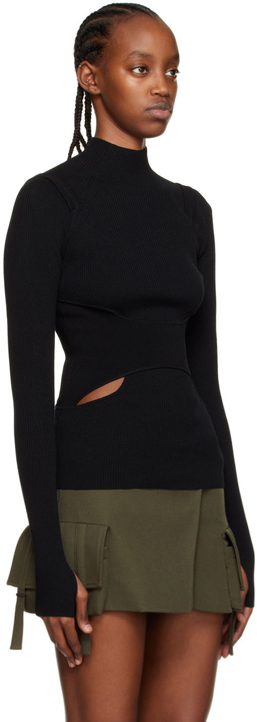Sweater Dion Lee Dion Lee Interlink Turtleneck Top Sort | C7151R23, 1