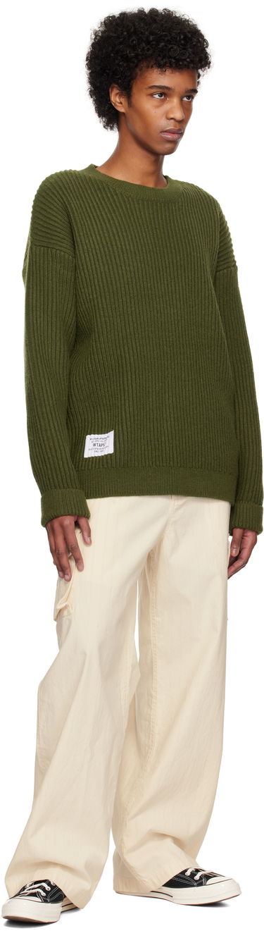 Sweater WTAPS WTAPS Deck Knit Sweater Grøn | 242MADT-KNM06, 3
